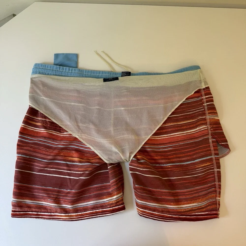 CARIBBEAN JOE Men's Sz‎ 2XL Brief NETTED Swim TRUNKS Beach Board Shorts  EUC